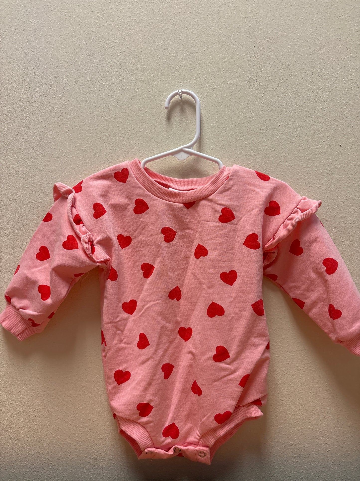 12-18m Pink Heart Bubble Romper