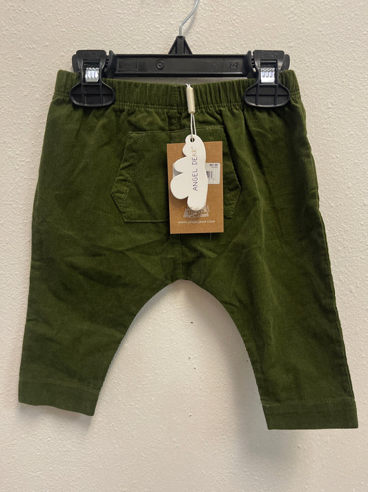 3/6m NEW Angel Dear Green Corduroy Pant