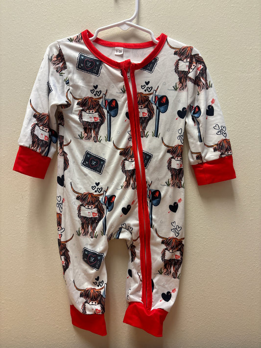 6-9m Highland Cow Romper