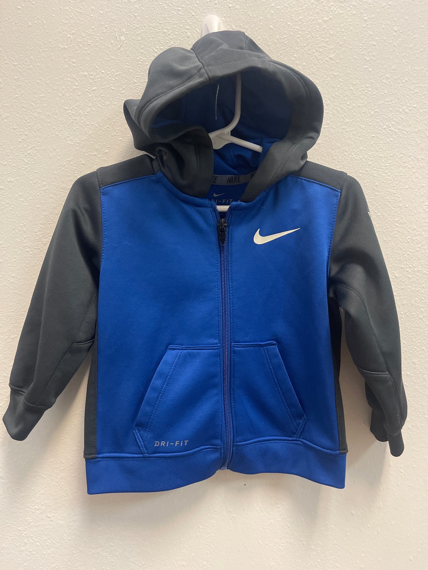 18m Nike Blue + Gray Dri Fit Zip Hoodie