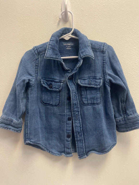 2 Baby Gap Stretch Denim Shirt