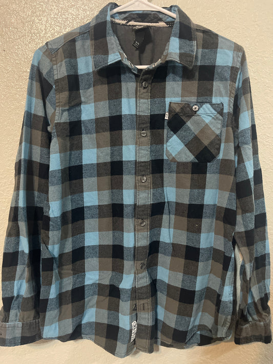 XL Shaun White Black Blue Flannel