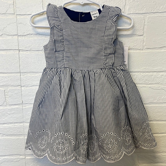 9m NEW Carters Blue Stripe Dress