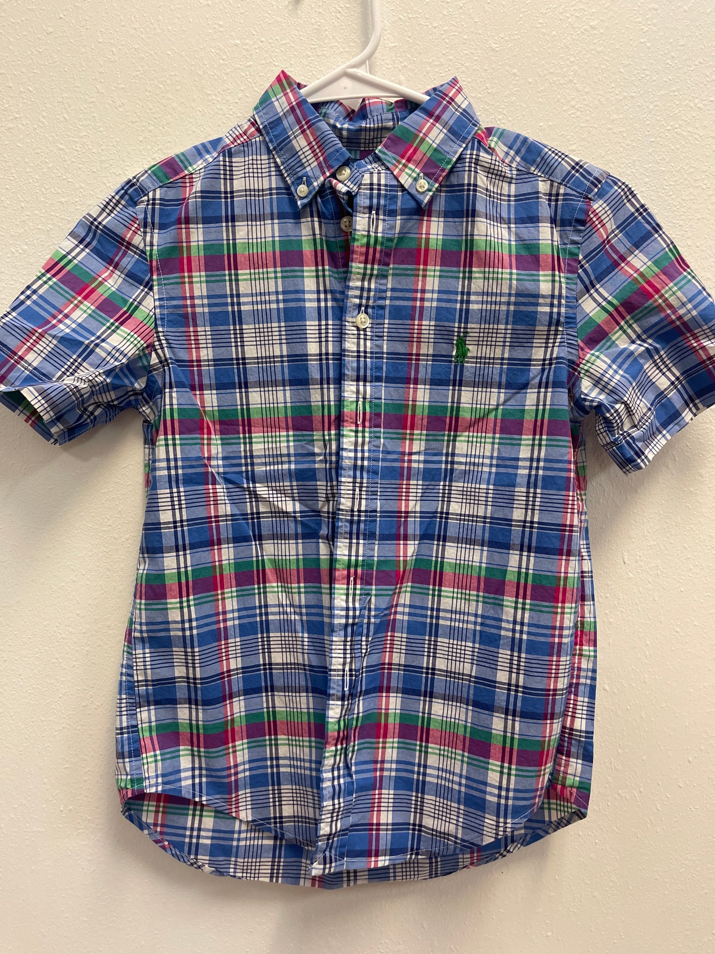 8 Ralph Lauren Plaid Short Sleeve Button Down