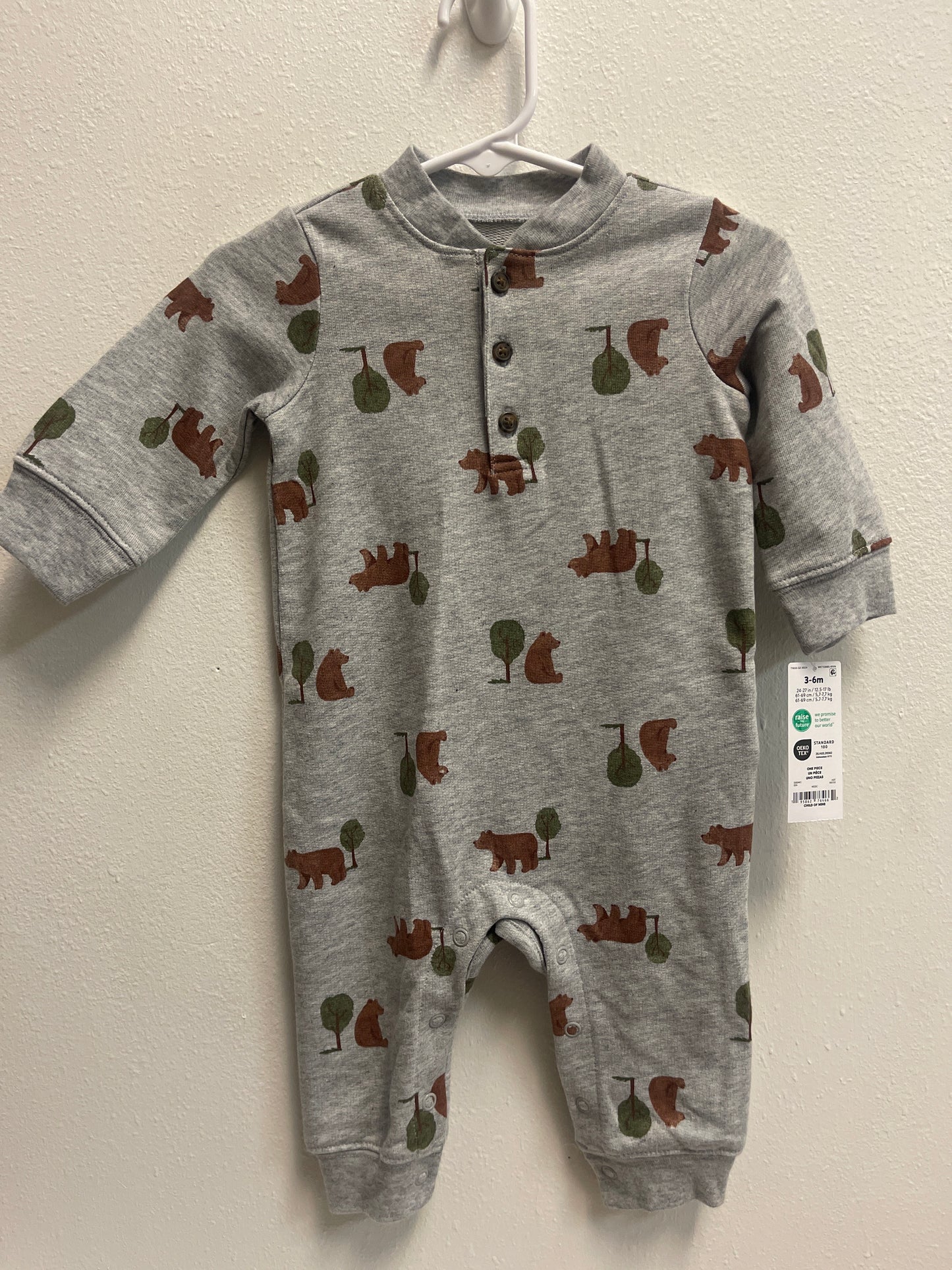 3/6m NEW Bear Romper