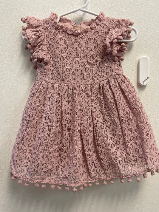 80 (12/24m) Mauve Lace Dress