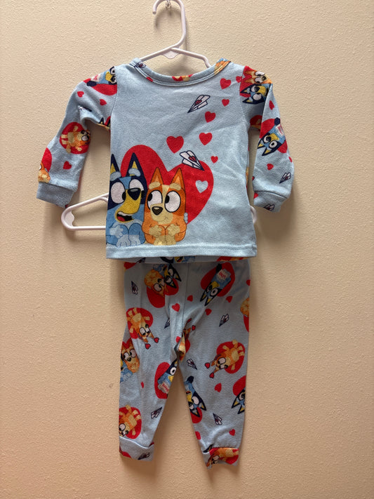 12m Bluey Valentine Pajamas