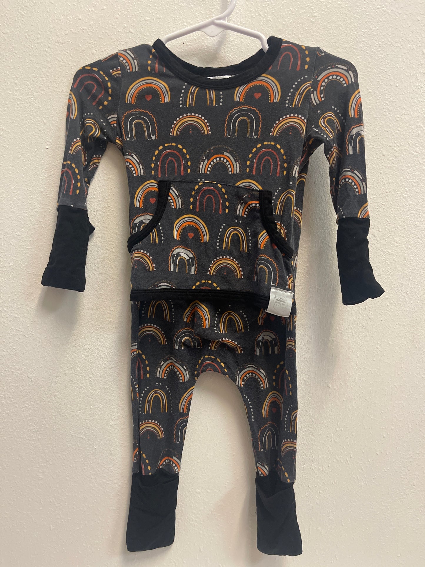 0/6m Ready Set Romper Boho Rainbow