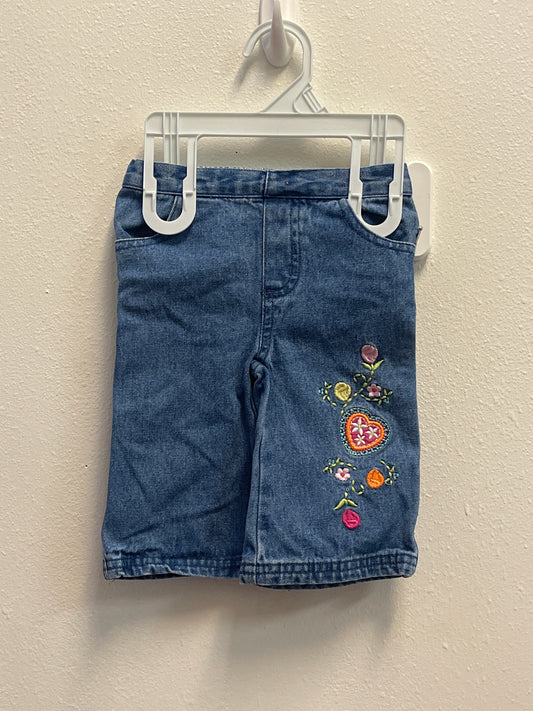 3/6m Baby Togs Vintage Embroidered Jeans