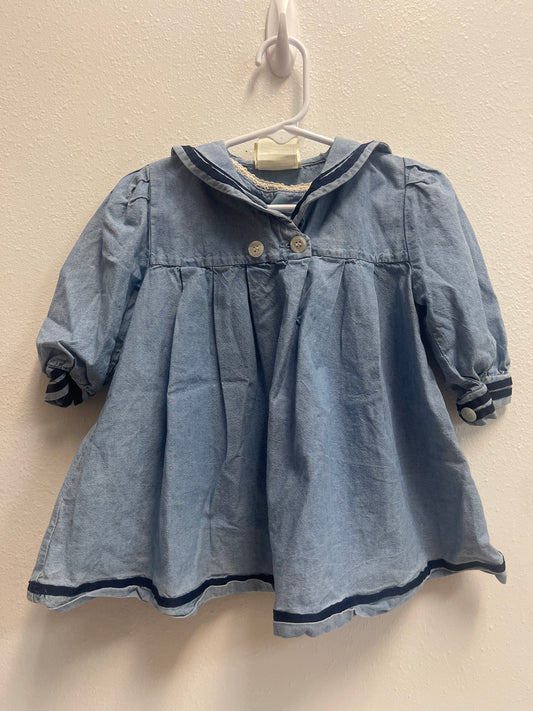 6m Vintage Laura Ashley Denim Dress