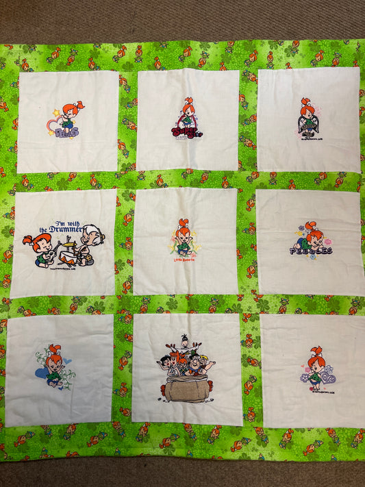 Flintstones Handmade Crib Quilt