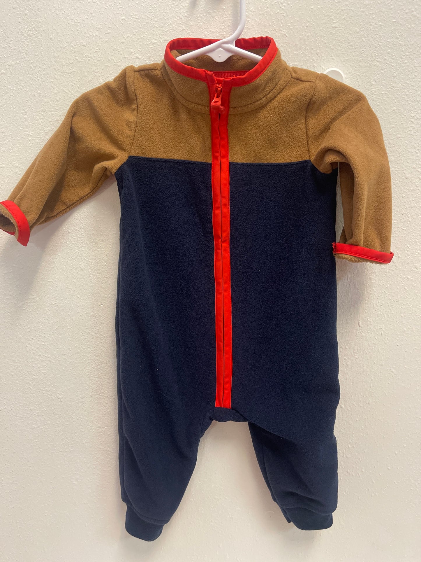 6m Carters Fleece Zip Romper