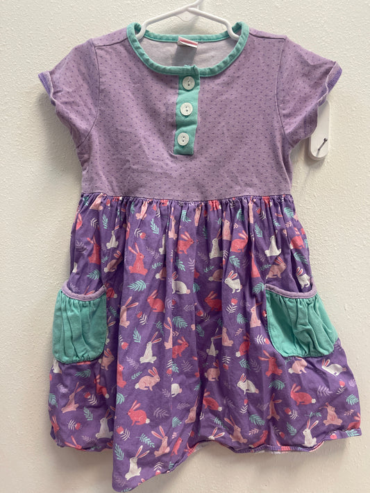 5 Ricrac & Ruffles Purple Bunny Tunic