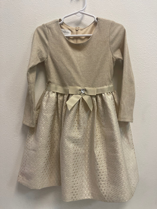 4t Bonnie Jean Gold Long Sleeve Dress