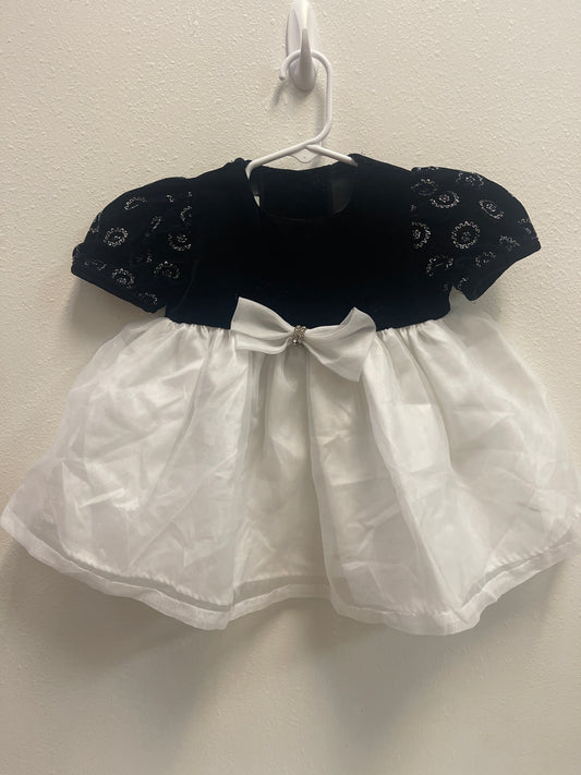 18m Vintage Bonnie Baby Black Velvet Christmas Dress