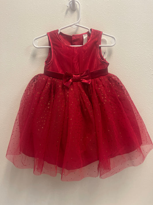 18m Cherokee Red Sparkle Dress