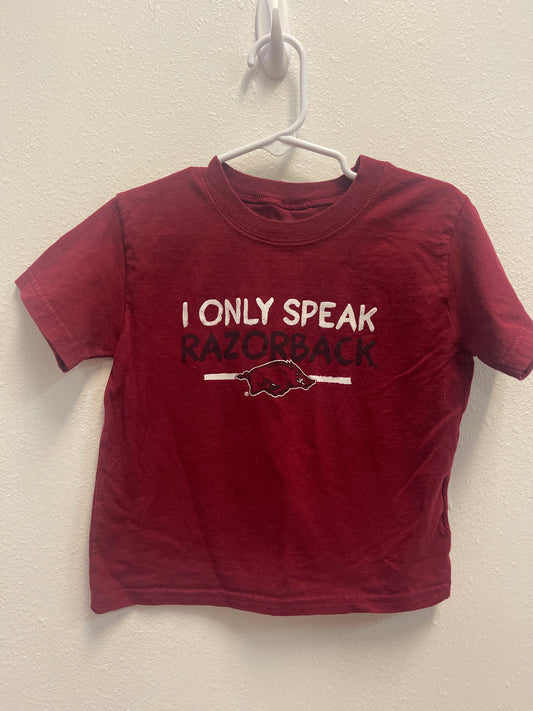 4t Only Speak Razorback Tee