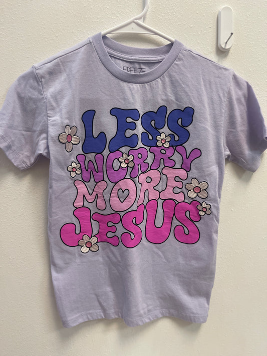 7 More Jesus Purple Tee