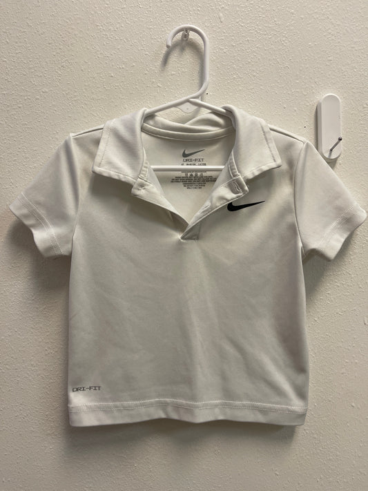 2t Nike White Dri Fit Polo