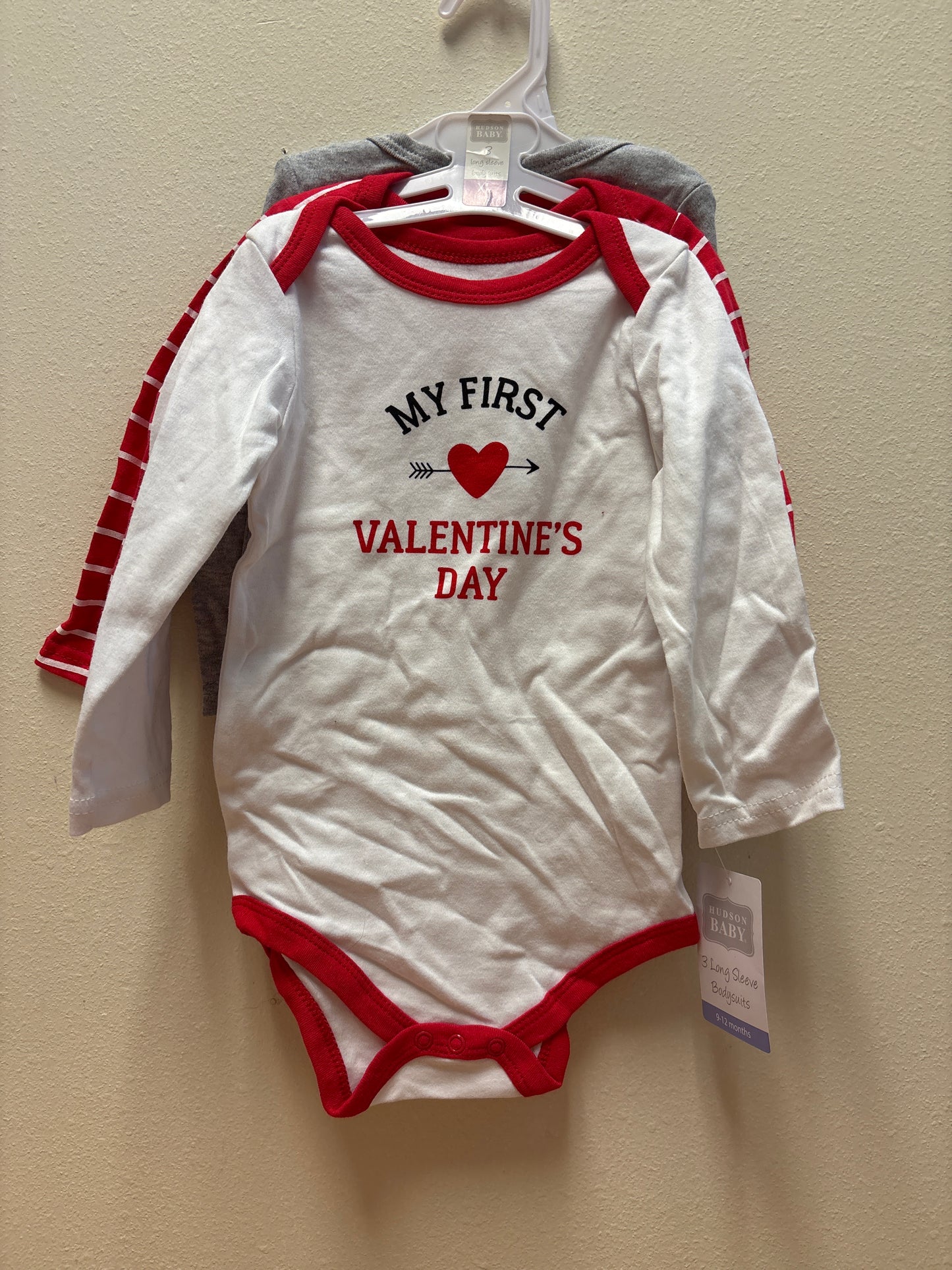 9-12m New Valentine Onesies