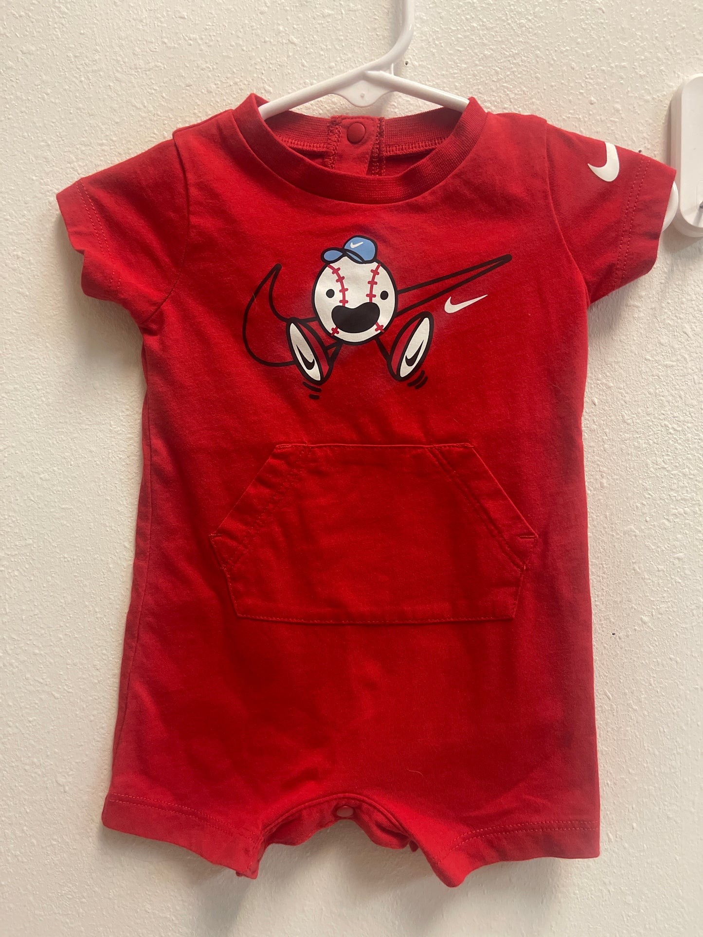 3m Nike Red Baseball Romper