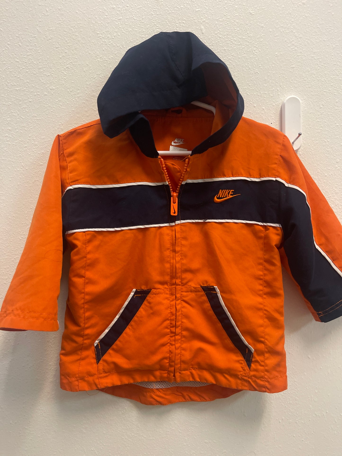 18m Nike Orange + Navy Windbreaker