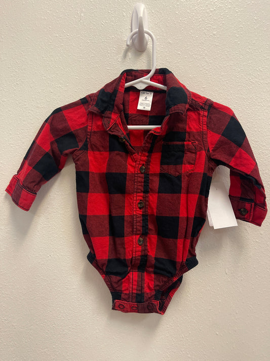 6m Buffalo Plaid Long Sleeve