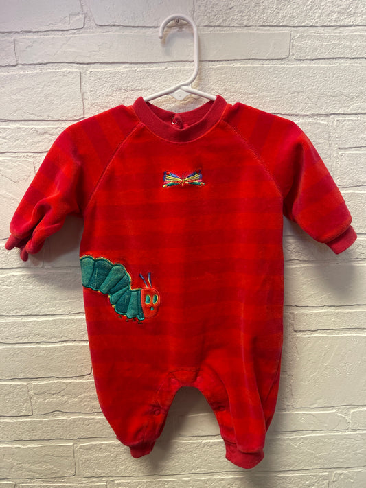 3/6m Vintage Carters Velour Eric Carle Hungry Caterpillar Romper