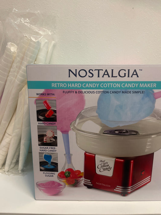 Nostalgia Cotton Candy Maker + Cones