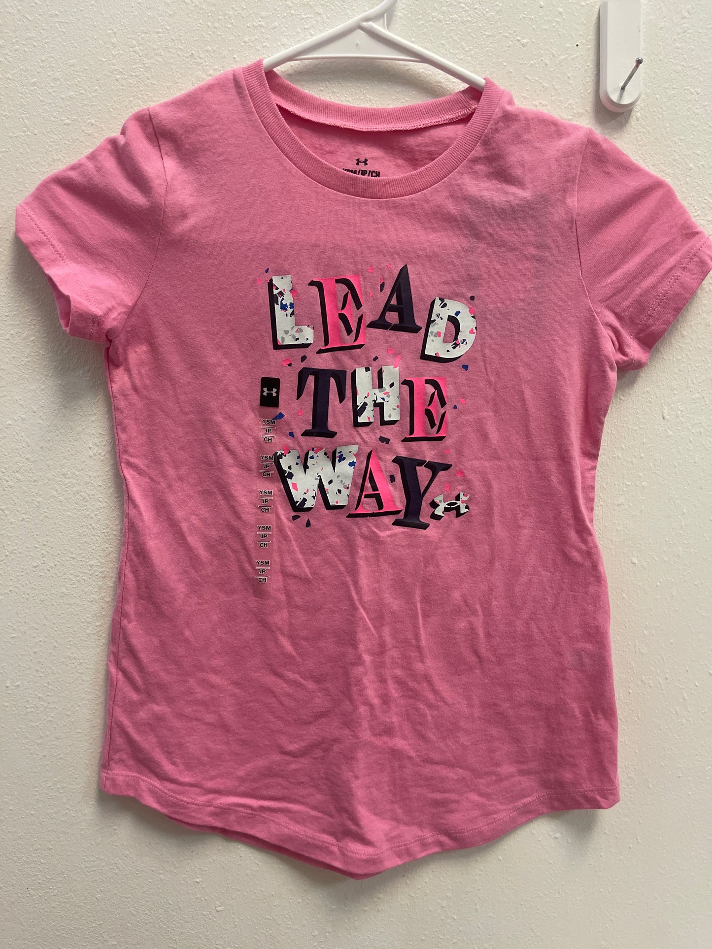 YSM NEW Under Armour Pink Lead the Way Tee