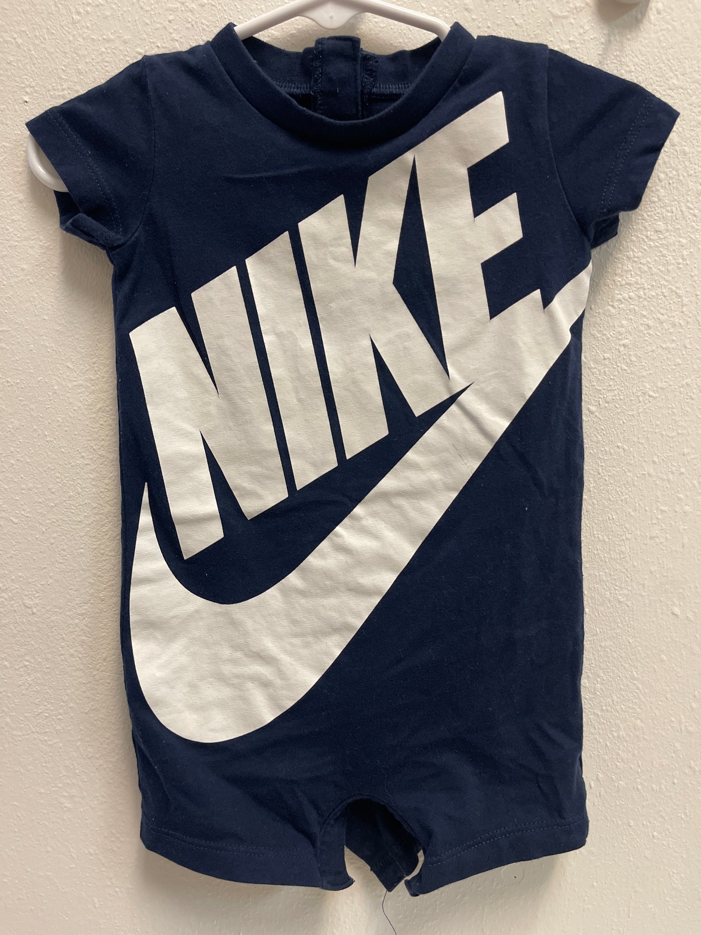 6m Nike Navy + White Logo Romper