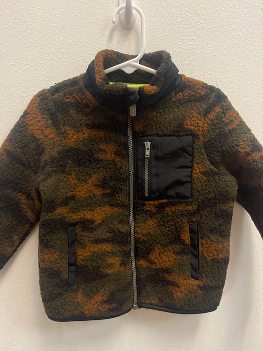 2t Old Navy Dark Camo Fleece Zip Up