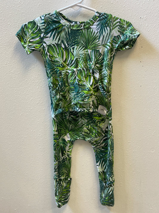 0/6m Ready Set Romper Palm Leaf