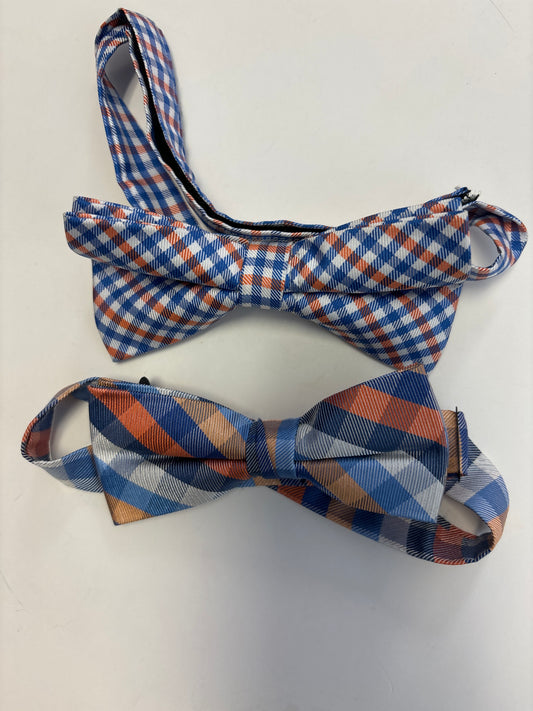 Boys Orange and Blue Bow Tie Set