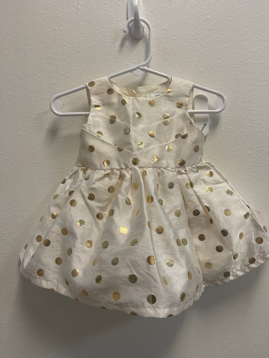 3m Gold Polka Dot Dress