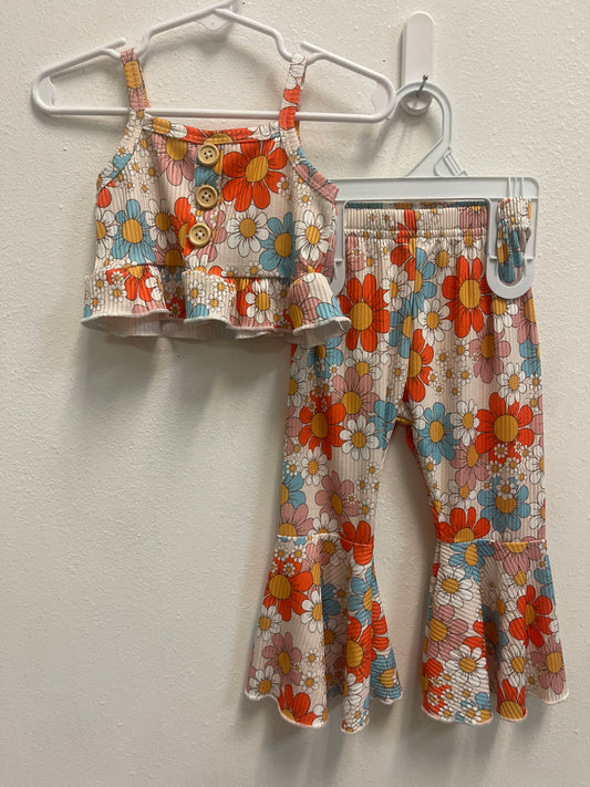 80 (12/24m) Floral Bell + Crop Set