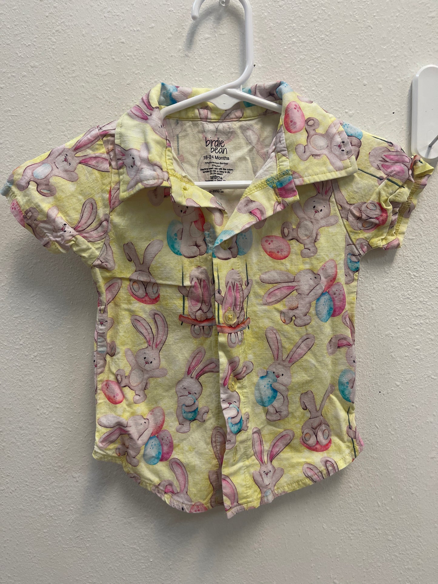 18/24m Birdie Bean Bunny Button Down