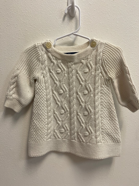 6/12m Baby Gap Ivory Sweater Dress