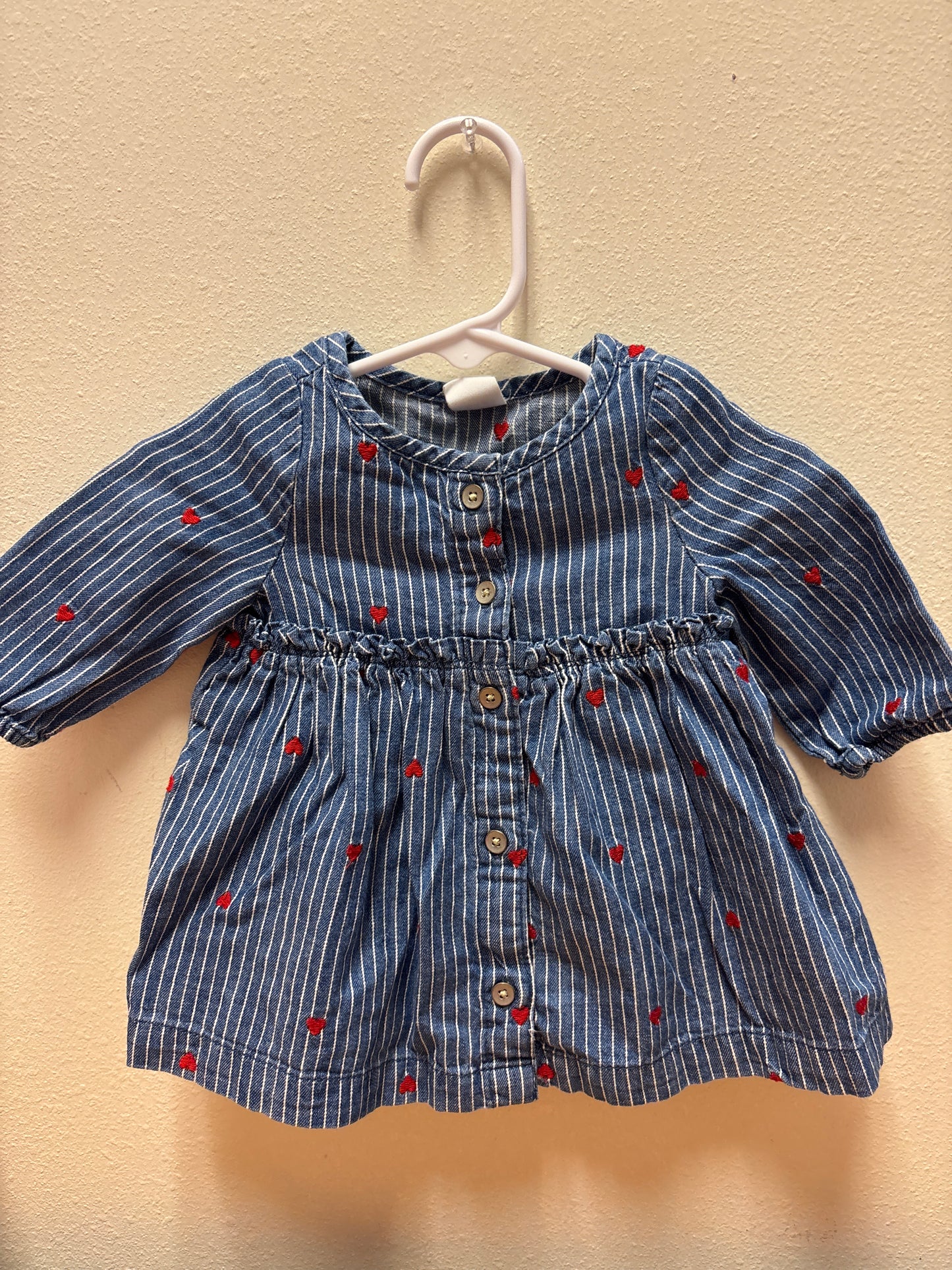 0-3m Baby Gap Hearts Dress