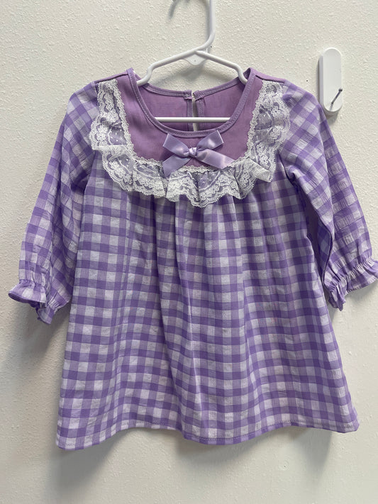 86 (18/24m) Purple Plaid Dress