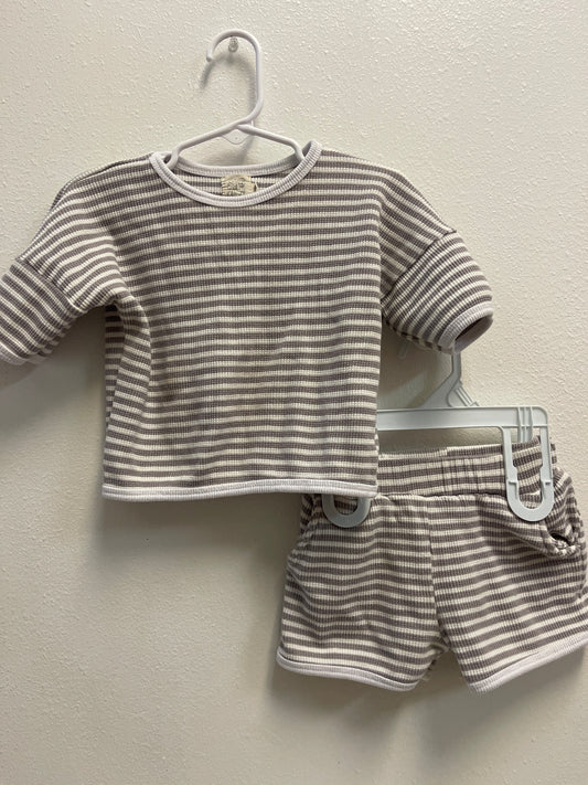 18/24m Kai & Zy Stripe Waffle Knit Set