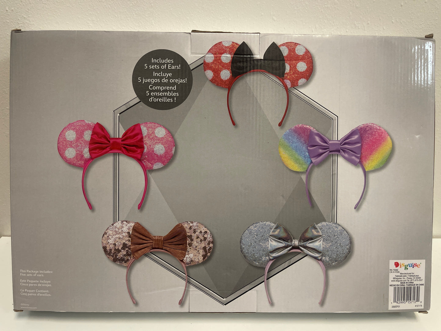 NEW  Disney Minnie 5 pc Ear Set