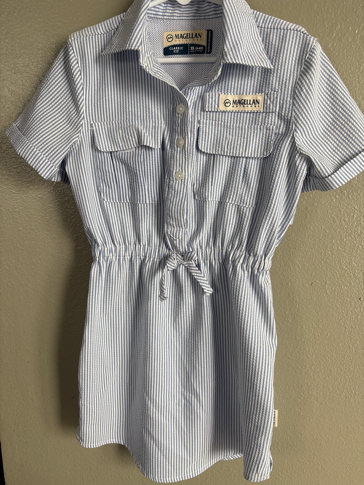 6 6x Magellan Stripe Seersucker Dress