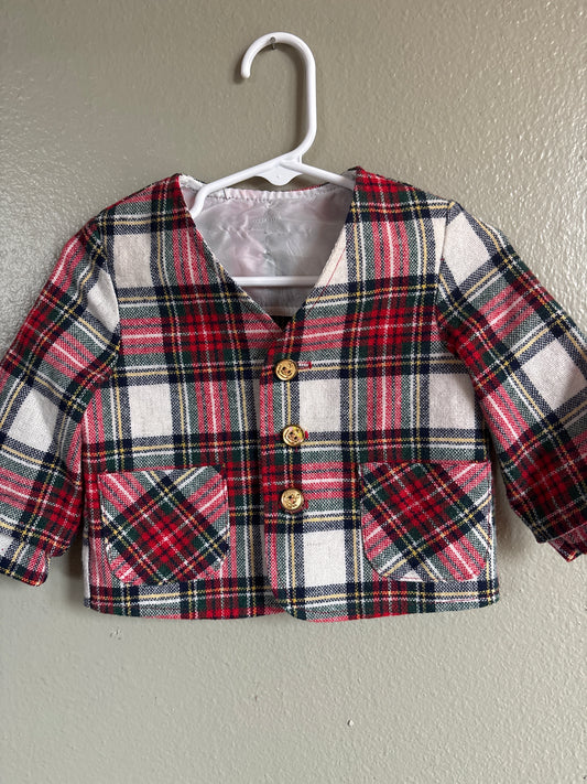 12-24m (no tag) Vintage Plaid Jacket