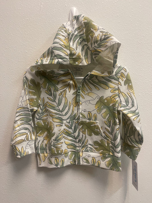 12m NEW Carters Palm Print Hoodie