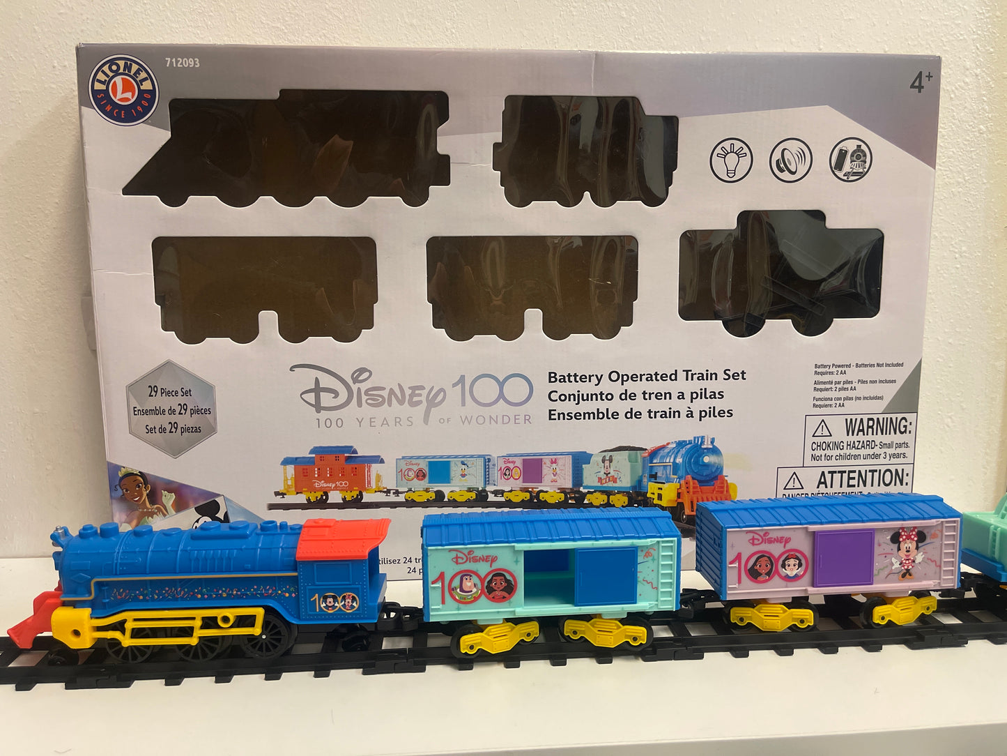 Lionel Disney 100 Years of Wonder Battery Operated Ready-To-Play Train Set