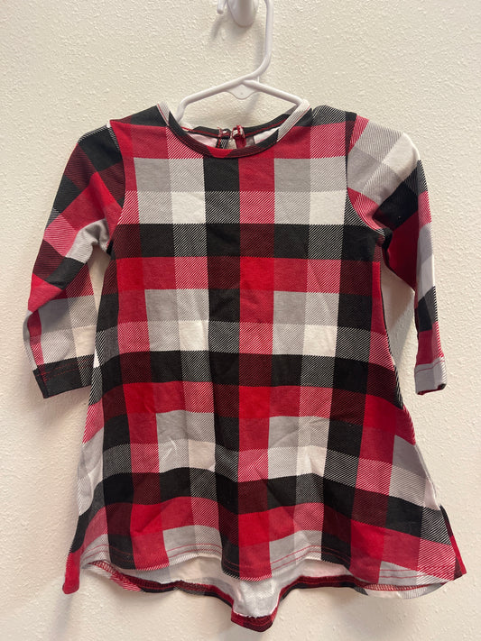 18m Ricrac Ruffles Buffalo Plaid Dress