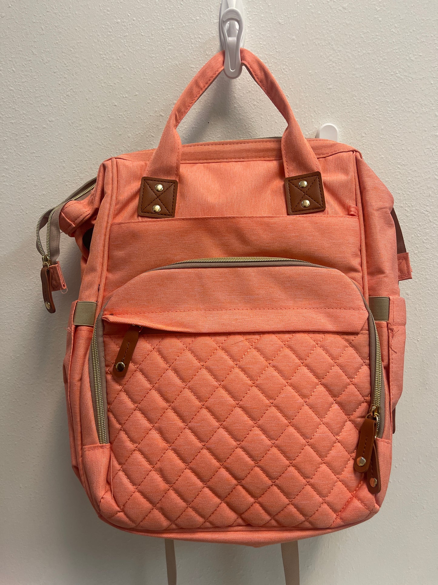 Peach Mommy Bag Backpack